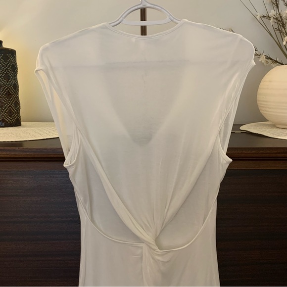 Helmut Lang Twist Back White Tank Top, Size Small - Picture 9 of 14